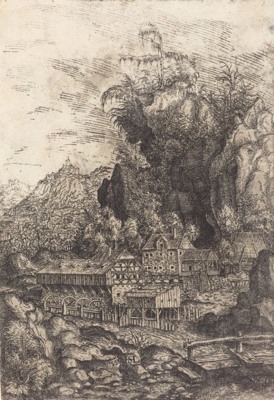 Landscape with a Water Mill by Hans Sebald Lautensack