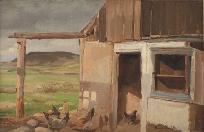 House with Chicken Yard by Hans Smidth