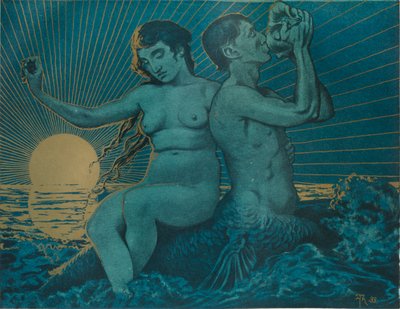Triton and Nereid, 1895 by Hans Thoma