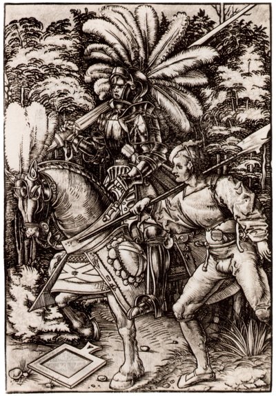 Knight and Halberdier by Hans Wechtlin