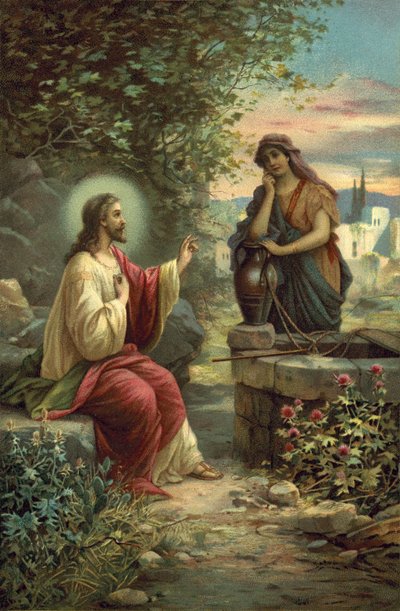 Christ and the Woman of Samaria by Hans Zatzka