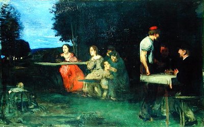 A Roman Scene by Hans von Marées