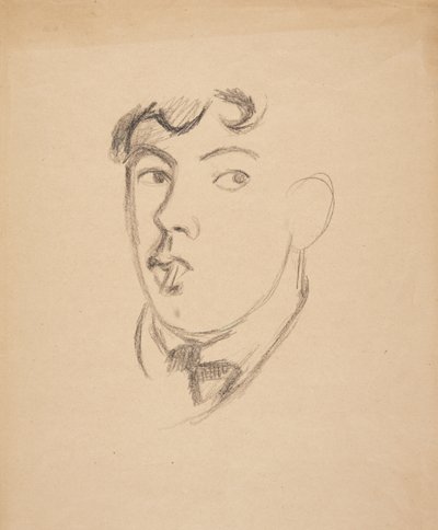 Self-Portrait with Cigarette by Harald Giersing