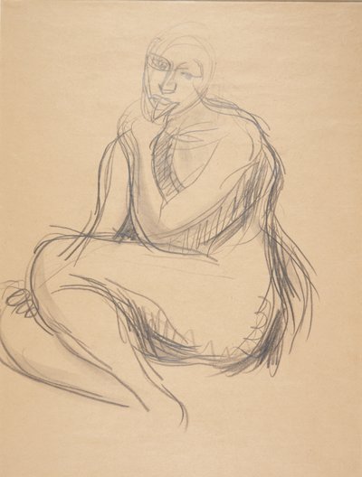 Seated Female Model by Harald Giersing