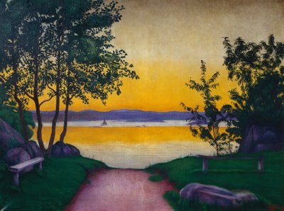 Evening Atmosphere, Viksfjorden by Harald Oscar Sohlberg