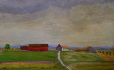 Field Landscape with Farm by Harald Oscar Sohlberg