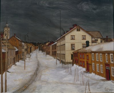 Mainstreet, Roros by Harald Oscar Sohlberg