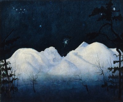Winter Nights in the Mountains by Harald Oscar Sohlberg
