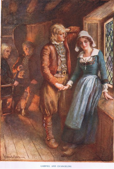 Gabriel and Evangeline by Harold Copping