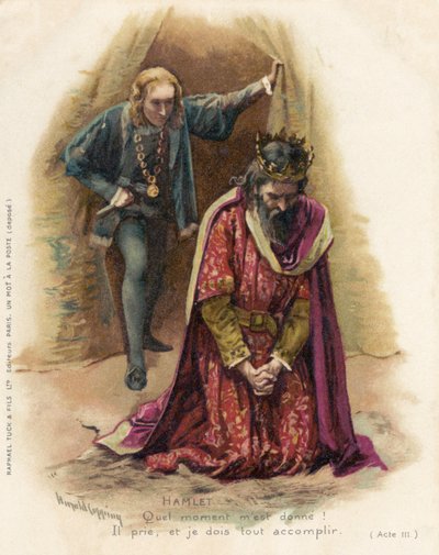 Hamlet Confronts the Guilty Claudius by Harold Copping