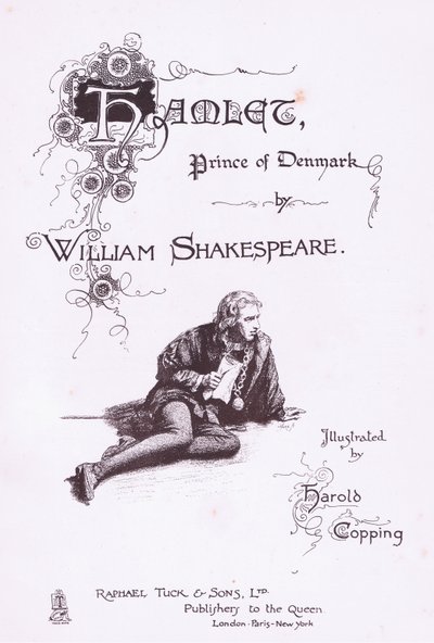 Title page design, illustration from Hamlet by Harold Copping