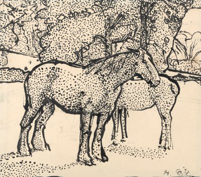 Two Horses by Harold Gilman
