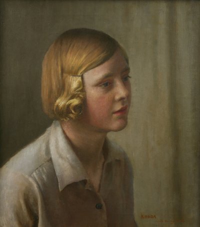 Portrait of Rhoda by Harold Harvey