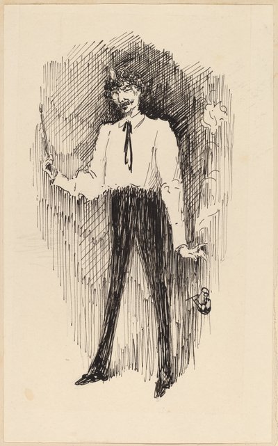 Portrait of Whistler with a Paintbrush by Harper Pennington