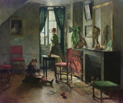 Interior with Figures by Harriet Backer