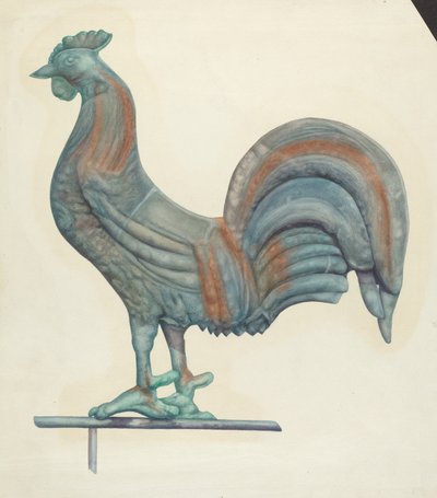 Copper Cock Weather Vane by Harriette Gale