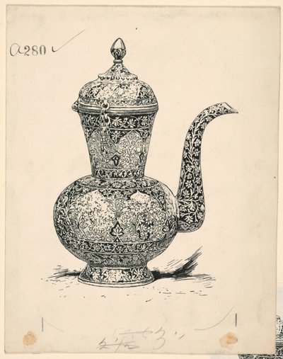 Ewer of Solid Silver Made at Ispahan by Harry Fenn