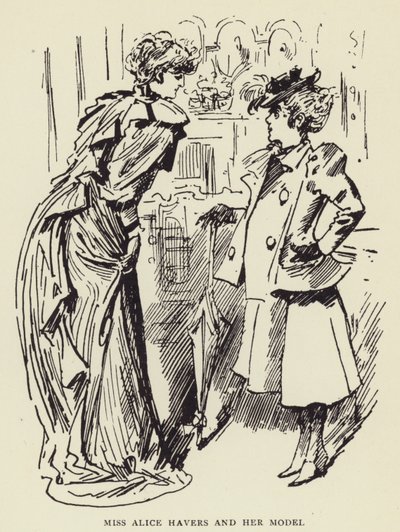 Miss Alice Havers and her Model by Harry Furniss