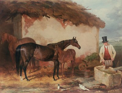 The Mare Perhaps with her foal, 1846 by Harry Hall