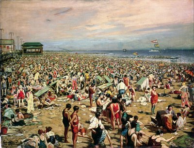 Beach Scene, Coney Island by Harry Herman Roseland