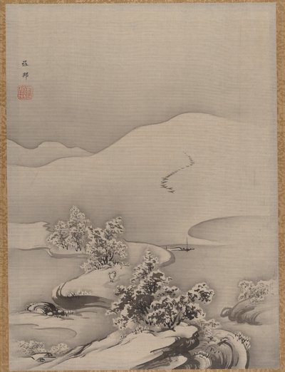 Lake and Causeway by Hashimoto Gaho