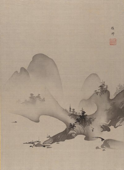 Lake and Mountains, ca. 1885-89 by Hashimoto Gaho