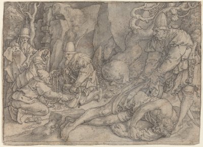 A Man Overpowered By Thieves, c. 1554 by Heinrich Aldegrever