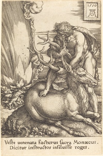 Hercules and the Hind by Heinrich Aldegrever