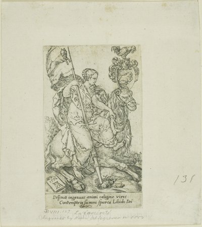 Lust, from Virtues and Vices by Heinrich Aldegrever
