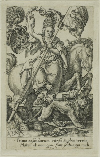 Pride, from the Vices by Heinrich Aldegrever