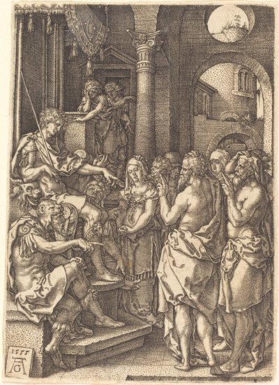 The Two Elders Before the Judge by Heinrich Aldegrever
