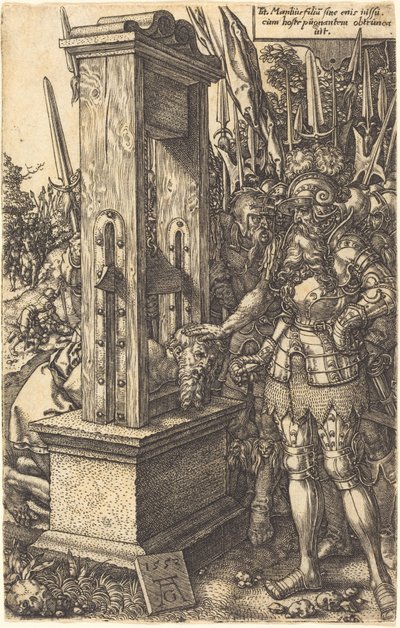 Titus Manlius Beheading His Son by Heinrich Aldegrever