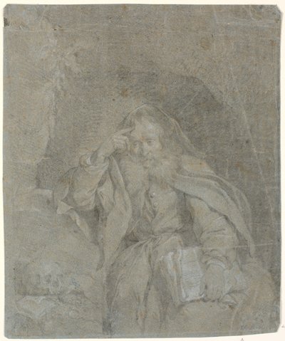 Saint Jerome Meditating in His Cave by Heinrich Dittmers