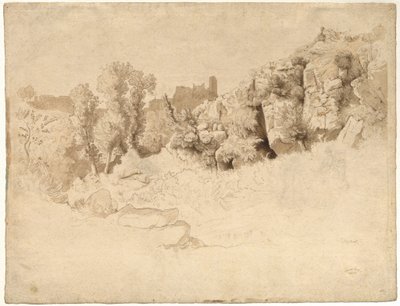 Rock Formations near Olevano by Heinrich Dreber