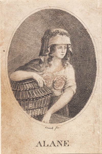 "Alane", Woman with Basket by Heinrich Grosch
