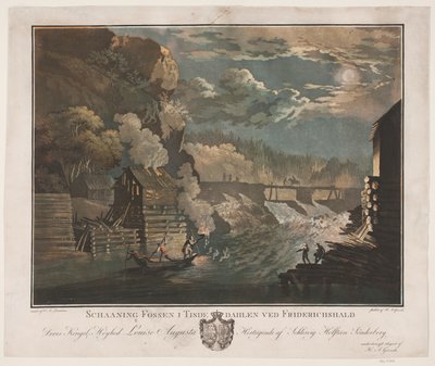 Schaaning Falls in Tisdedahlen near Friderichshald by Heinrich Grosch