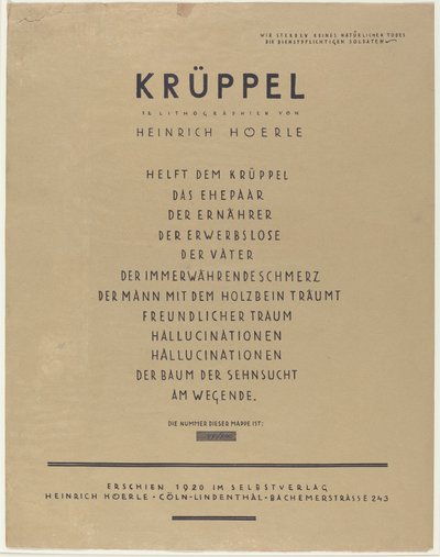 Cripples by Heinrich Hoerle