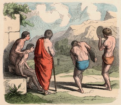 Ancient Greece: Sport, Discus Throwing by Heinrich Leutemann