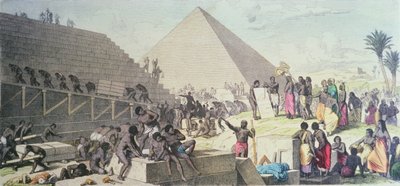 Construction of the Pyramids by Heinrich Leutemann