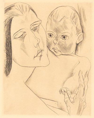 Mother and Child by Heinrich Nauen