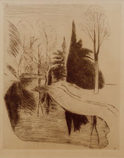 Park in Dilborn, 1914 by Heinrich Nauen