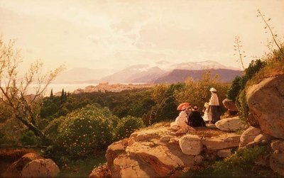 An Alpine Scene by Heinrich Rudolf Schuster