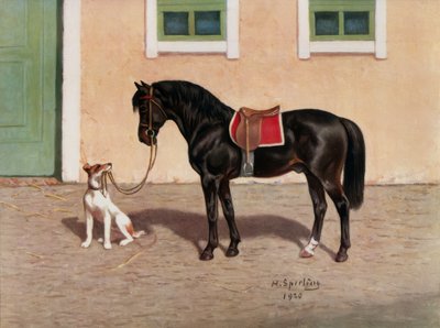 Horse, Black (after H. Sperling) by Heinrich Sperling