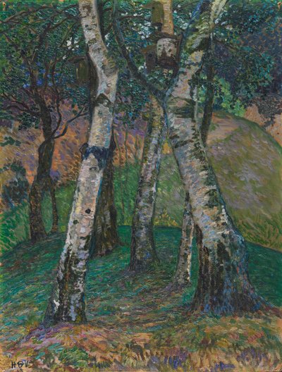 Birches at the Barkenhoff by Heinrich Vogeler