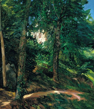 Castle Grounds in Lichtenberg in Odenwald by Heinrich Wilhelm Trübner