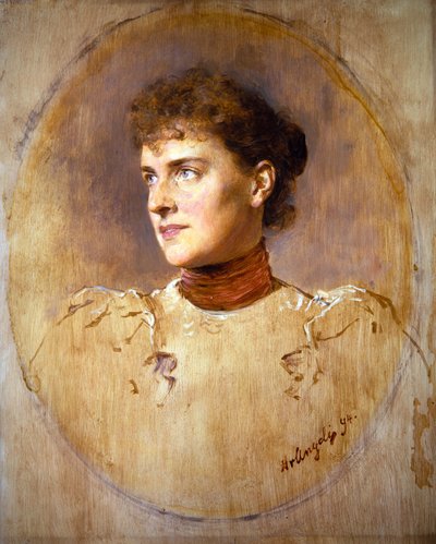 Portrait of a Young Woman by Heinrich von Angeli