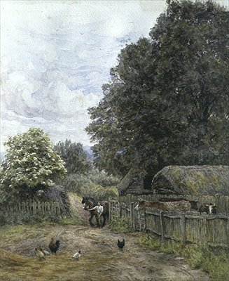 A Farmyard by Helen Allingham
