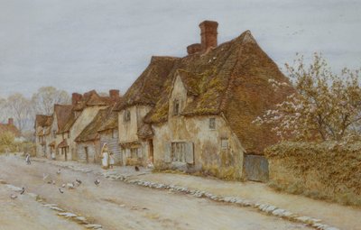 A Village Street, Kent by Helen Allingham