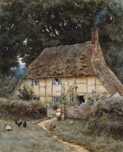 On the Brook Road, near Witley by Helen Allingham