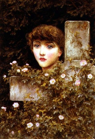 Sorrow - A Wild Rose by Helen Allingham